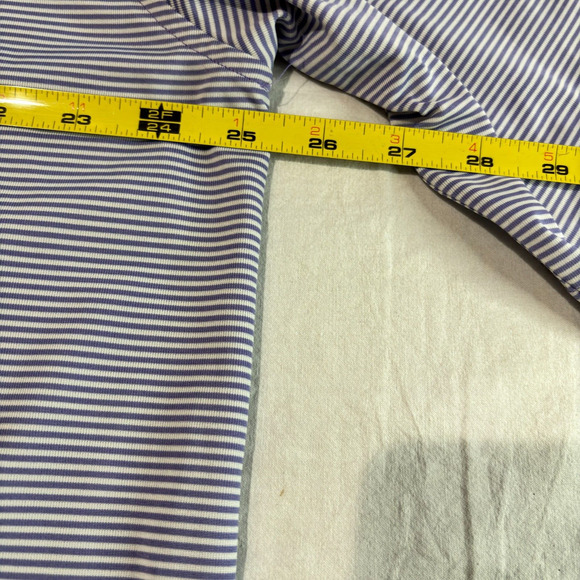 Donald Ross Golf Polo Shirt Men's XL Purple Lavender Striped Short Sleeve Poly - Picture 9 of 11